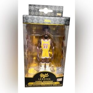 Funko NEW 2022 Gold Legends Magic Johnson Figure #32 NBA Los Angeles Lakers